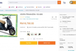 Người dân Malaysia có thể mua xe Vespa online