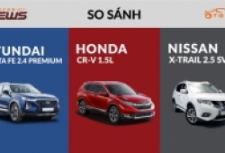 So sánh Hyundai Santa Fe, Honda CR-V và Nissan X-Trail